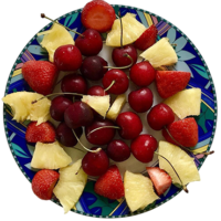 Cheese and Cherry Pineapple (Skewer)