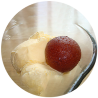 Hot Gulab Jamun with Ice Cream